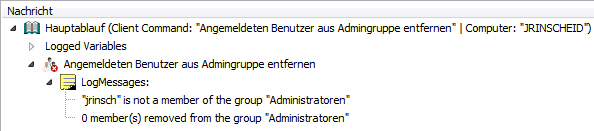 Log User entfernen